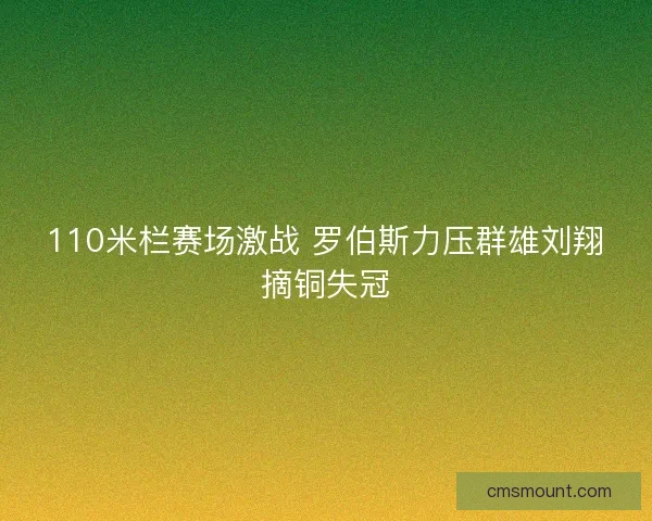 110米栏赛场激战 罗伯斯力压群雄刘翔摘铜失冠